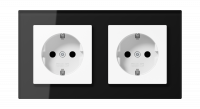 Jung Блок: Розетка 2к+з + Розетка 2к+з,  серия A Creation