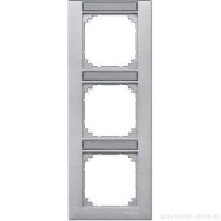 M-Plan Рамка 3-ная вертик. с полем для надписи, алюм.