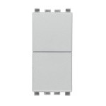 Vimar Две кнопки независимые NO+NO 10A ,серебро матовое, 20066.N