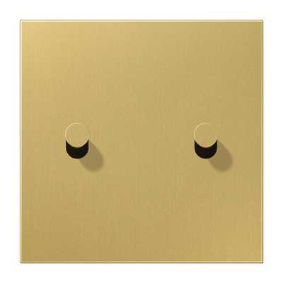 Центральная плата, 1 пост, 2 тумблера, конус; металл; латунь classic; LS1912, ME12-5CK25