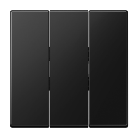 Клавиша для трёхклавишных механизмов; термопласт; черный матовый, LS993BFSWM Клавиша для трёхклавишных механизмов; термопласт; черный матовый, LS993BFSWM