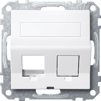 SM Накладка наклонн. для 1-го(2-х) разъёмов Keystone RJ45, БЕЛ активно-бел. SM Накладка наклонн. для 1-го(2-х) разъёмов Keystone RJ45, БЕЛ активно-бел.