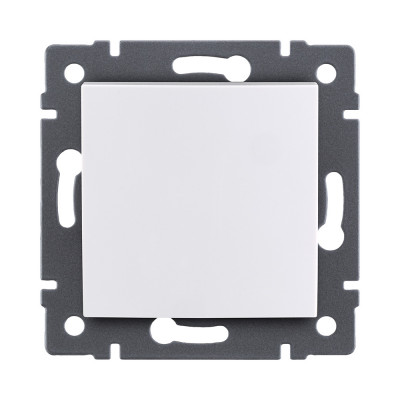 Выключатель 1-клавишный 10А/250В, изогнутый, белый Kollinger REA-R-001WH для Aspekt, Eleganz, Reflex