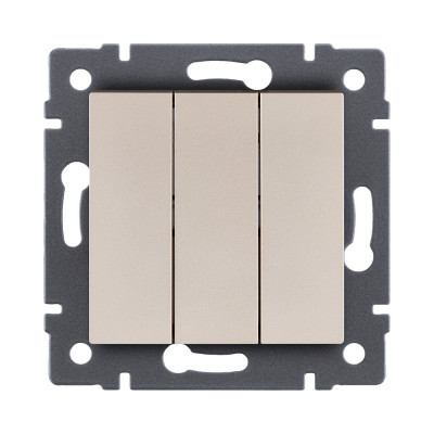 Выключатель 3-клавишный 10А/250В, золотой Kollinger REA-S-012GD для Aspekt, Eleganz, Reflex