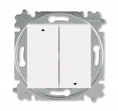 3559H-A89445 68W - Выключатель жалюзи двухклавишный ABB Levit с фиксацией клавиш жемчуг / ледяной - 2CHH598945A6068