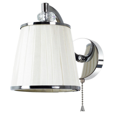 Arte Lamp TALITHA, Бра, цвет арматуры - ХРОМ, цвет плафона/декора - БЕЛЫЙ, 1х40W E14, A4047AP-1CC