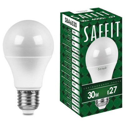 Лампа светодиодная, 30W 230V E27 2700K A65, SBA6530, Feron 55182