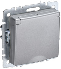 BRITE Роз. с з/к/ш с кр. 16А IP44 РСбш10-3-44-БрА алюм. IEK, BR-R16-16-44-K47