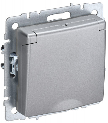 BRITE Роз. с з/к/ш с кр. 16А IP44 РСбш10-3-44-БрА алюм. IEK, BR-R16-16-44-K47