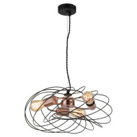 LUSSOLE BROOKS Подвесной светильник, цвет основания - черный, 3x40W E27, LSP-8246