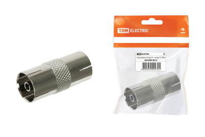 Переходник гнездо TV - гнездо TV, инд. упаковка TDM Electric, SQ1809-0012