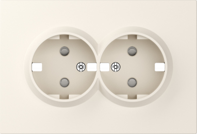 Donel A07 матовый кремовый накладка для розетки 2-й с заземлением, со шторками 16A 250 В~,серия DB, DE22231