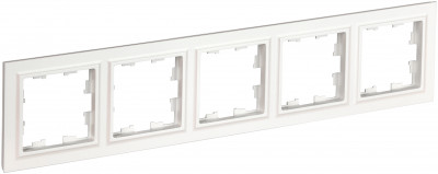 BRITE Рамка 5-мест. РУ-5-БрБ бел. IEK, BR-M52-K01