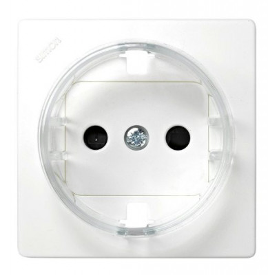 Simon S73Loft Накладка со шторками на мех-зм розетки 2К+З 73432-39, бел., 73041-60