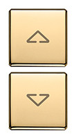 Vimar Две плоские клавиши, символы "стрелки", Flat, золото, 22751.2.82