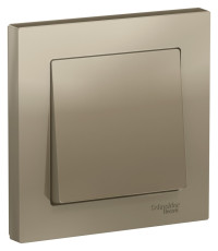 ATN000512 - ATLASDESIGN 1-клавишный ВЫКЛЮЧАТЕЛЬ, сх.1, 10АХ, в сборе, ШАМПАНЬ, Systeme Electric