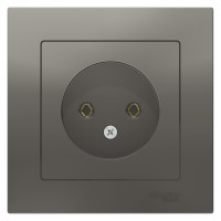 ATN000940 - ATLASDESIGN РОЗЕТКА без заземления без шторок, 16А, в сборе, СТАЛЬ, Systeme Electric