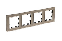 ATN320504 - ATLASDESIGN NATURE 4-постовая РАМКА, ОРГАНИЧЕСКОЕ СТЕКЛО ШАМПАНЬ, Systeme Electric