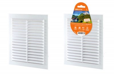 Решетка неразъемная с москитной сеткой, бел. 200х300 TDM Electric, SQ1807-0090