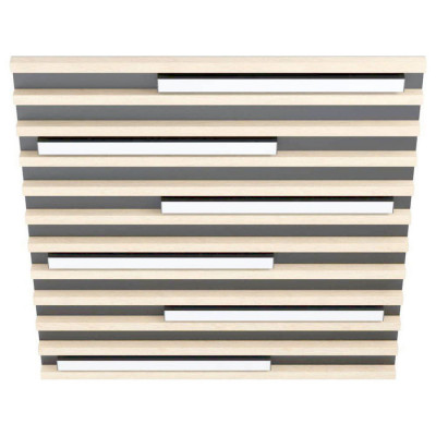 39898 Настенно-потолочный светильник MARREIRA, LED 6x8,5W, 6300lm, L575, B575, H60, сталь, черный/де