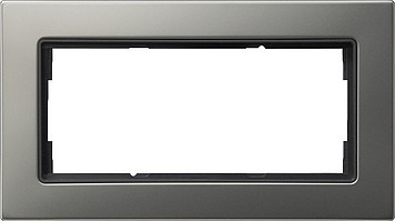 1002202 - Gira E22 Рамка на 2 поста без перегородки, сталь