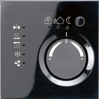 KNX-регулятор с шинным сопряжением с ручкой для установки температуры; чёрный, LS2178SW