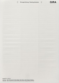 145700 Gira Вкладыши для надписей