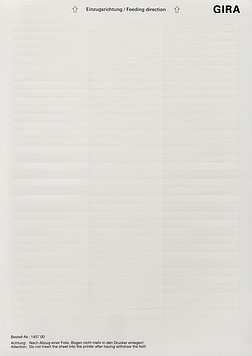 145700 Gira Вкладыши для надписей