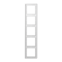 Рамка для вертикальной и горизонтальной установки, 5 постов; дюропласт; белый; LS990, LS985WW