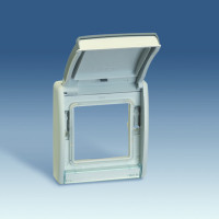 Simon Рамка с крышкой, S44A, серый, 4400092-035