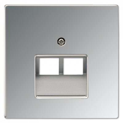 Крышка для сдвоенной телефонной и компютерной розетки  UAE; полированный хром, GCR2969-2UA