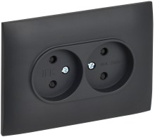 SKANDY Роз. 2-я без з/к с з/ш 10А сб. SK-R09T титан IEK, SK-R23-10-K48-F