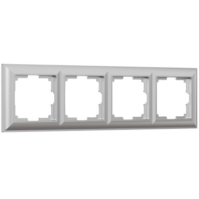 Werkel W0042206/ Рамка на 4 поста Fiore (серебряный), a051032