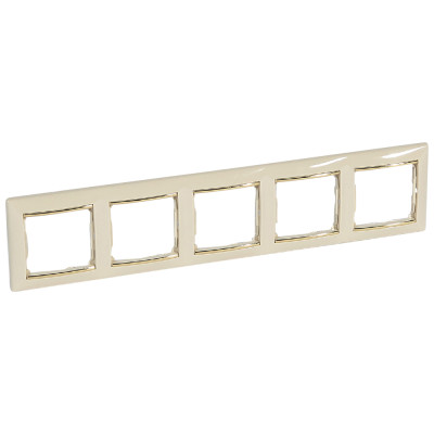 Legrand Рамка 5 постов - Legrand Valena - слоновая кость/золотой штрих, 774155