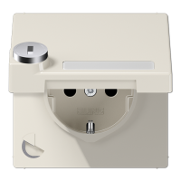 SCHUKO-розетка с крышкой  и замком, LS1520NAKLSL