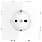 Розетка встраиваемая VOLTUM S70 с заземлением 16А, (белый глянцевый), VLS040101
