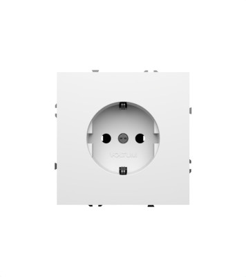 Розетка встраиваемая VOLTUM S70 с заземлением 16А, (белый глянцевый), VLS040101