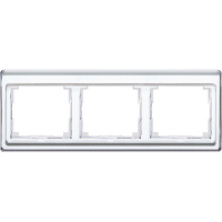 Рамка для горизонтальной установки, 3 поста; акриловое стекло; белый; SL500, SL5830WW