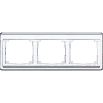Рамка для горизонтальной установки, 3 поста; акриловое стекло; белый; SL500, SL5830WW