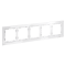 Рамка стеклянная VOLTUM S70 на 5 постов, (белый, стекло), VLS110501