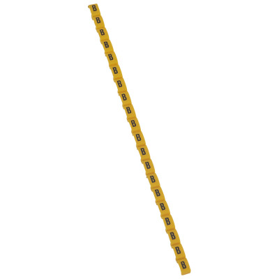 Legrand Маркер Duplix - чёрная маркировка на желтом фоне - заглавная буква B, 038411