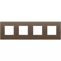 Vimar Накладка на Eikon Exe на 8 модулей (2+2+2+2) расстояние между центрами 71мм, темная бронза, 22669.12 Vimar Накладка на Eikon Exe на 8 модулей (2+2+2+2) расстояние между центрами 71мм, темная бронза, 22669.12