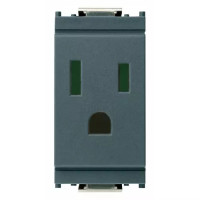 Vimar Розетка 2P+T 15A стандарт США/швейцарский стандарт, серая, 16242