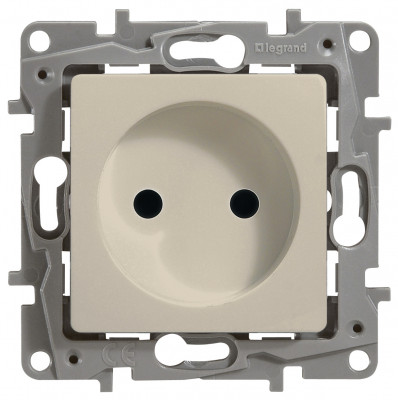 Legrand Розетка 2К+З - немецкий стандарт - винтовые зажимы - 16 А - 250 В~ - Etika - слоновая кость, 672324