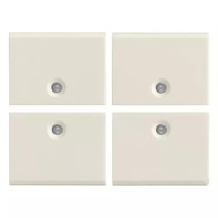 Vimar 4 половинки одномодульной клавиши без символов, белые, 16841.B