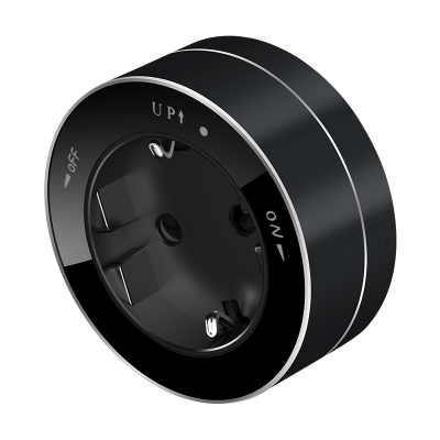 Розетка 2К+З круглая 16А/250В Антрацит