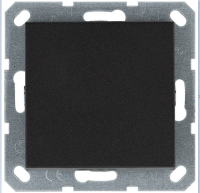 Выключатель одноклавишный 10A 250V~ с накладкой, цвет Антрацит, G3011B, Jasmart Electric