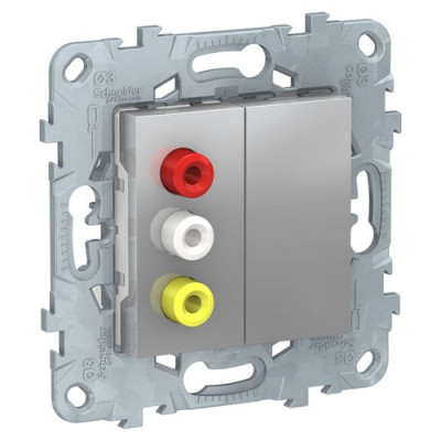 розетка 3 RCA, алюминий