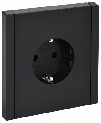 FORTE&PIANO Роз. с з/к без з/ш б/к 16А FP114 чер. IEK, FP-R11-16-1-K02
