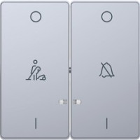 D-Life Клавиша 2-ная, с линзой LED и символом: звонок/горничная, нерж. сталь